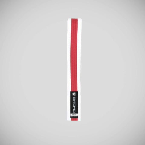 White/Red Bytomic White Belt with Stripe