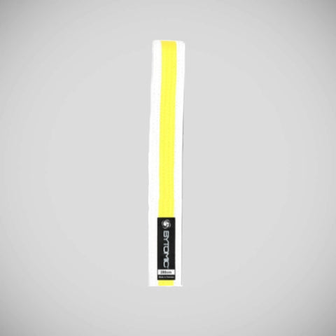 White/Yellow Bytomic White Belt with Stripe Pack of 10
