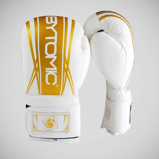 White/Gold Bytomic Axis V2 Boxing Gloves