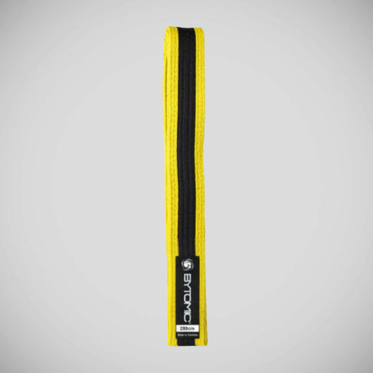 Yellow/Black Bytomic Black Stripe Belt Pack of 10