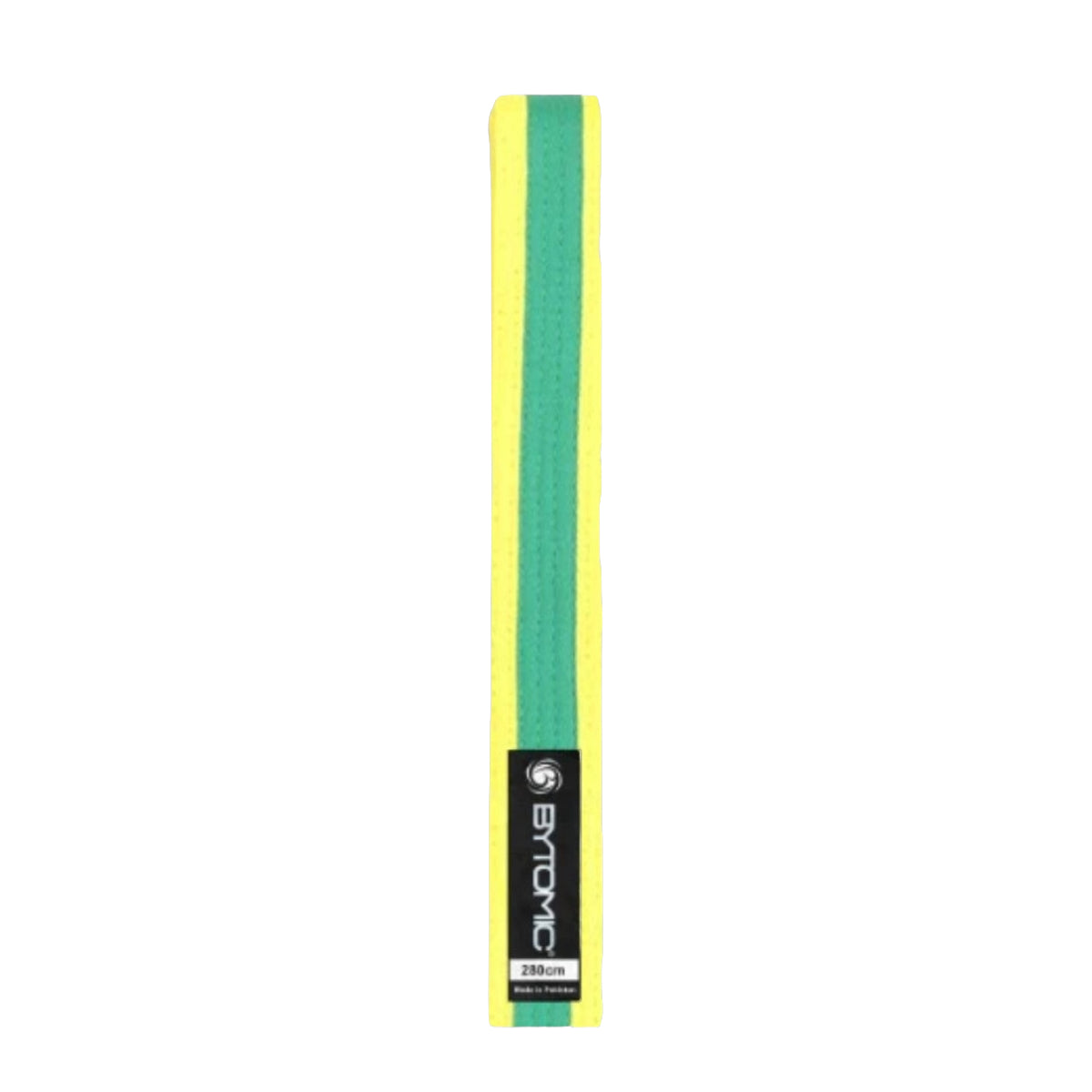 Yellow/Green Bytomic Coloured Stripe Martial Arts Belt 10 Pack