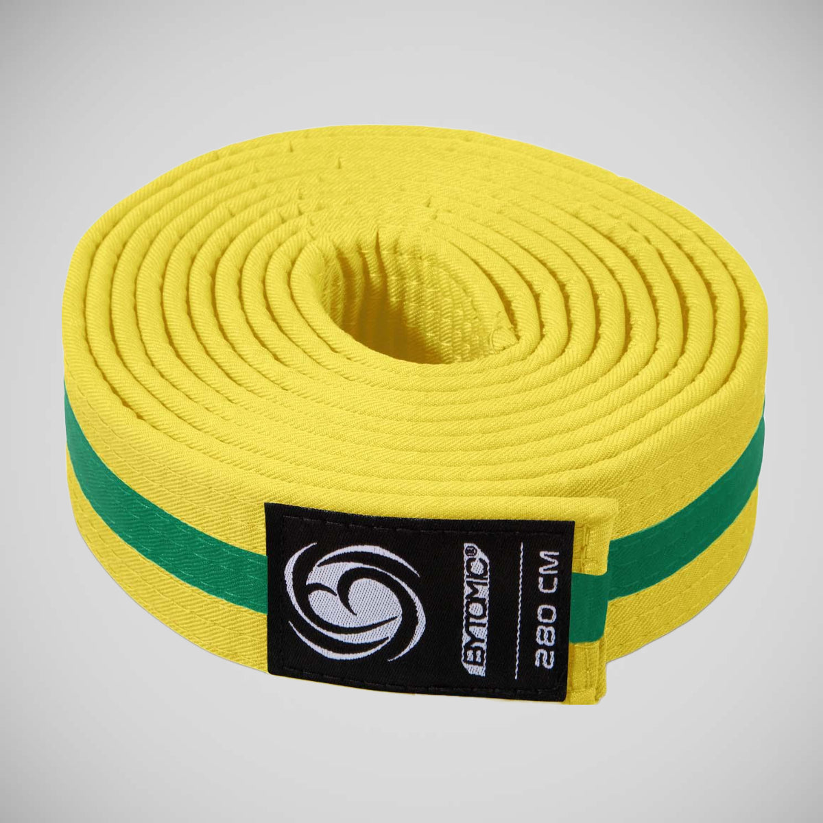 Yellow Green Bytomic Striped Polycotton Martial Arts Belt Pack of 10