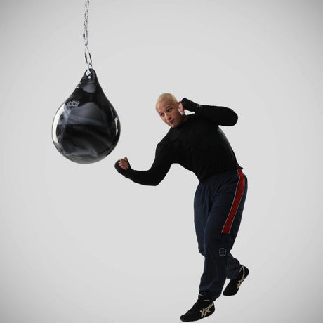 Black/Silver Aqua 18" 120lb Punching Bag