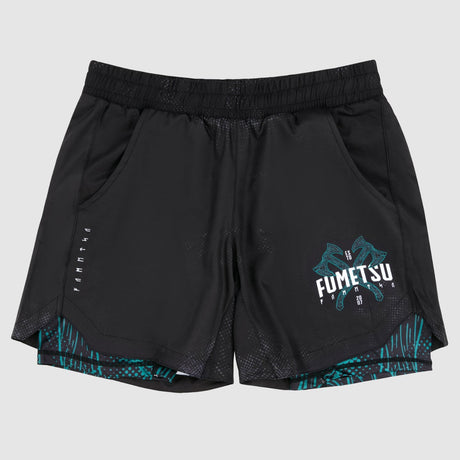 Black/Green Fumetsu Berserker Dual Layer Training Shorts