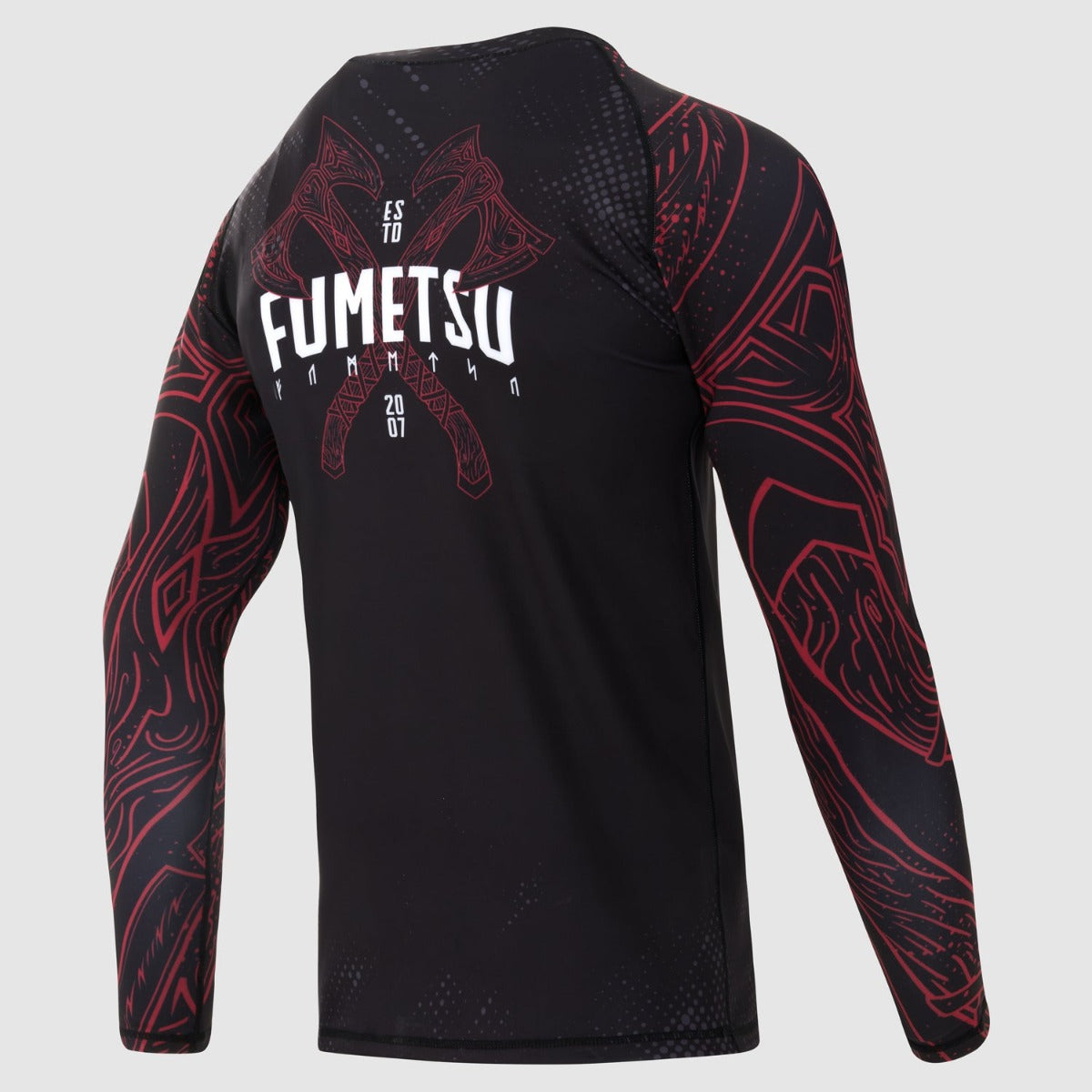 Black/Red Fumetsu Berserker Long Sleeve Rash Guard