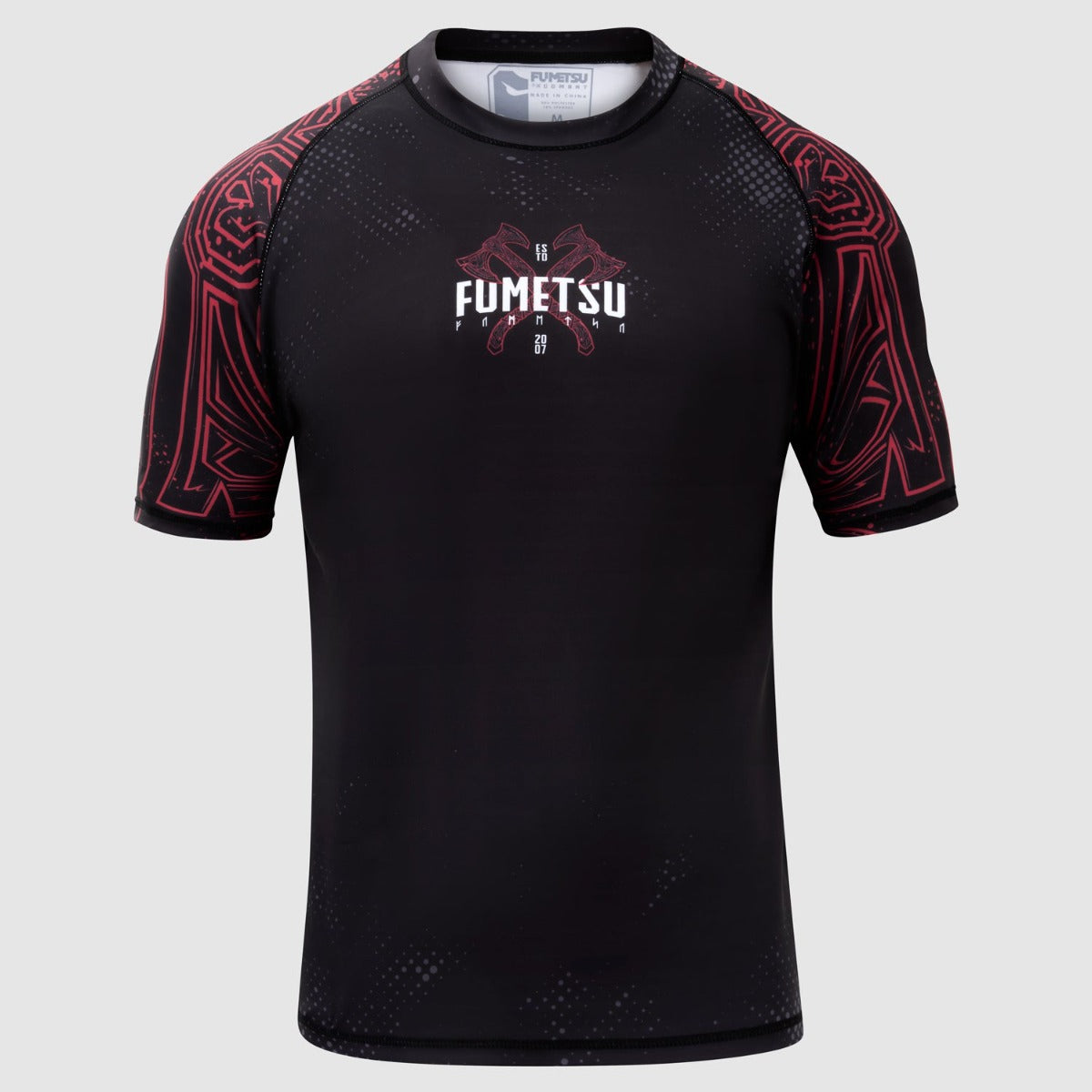 Black/Red Fumetsu Berserker Short Sleeve Rash Guard