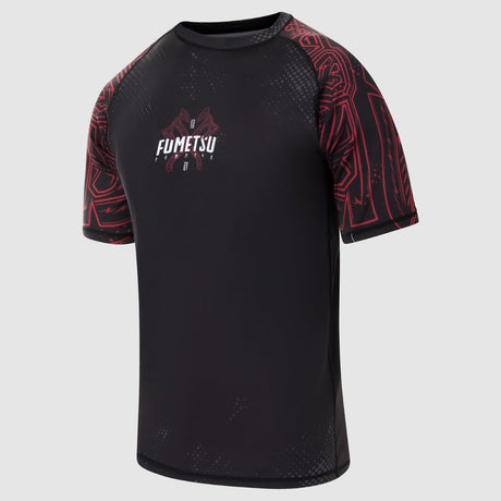 Black/Red Fumetsu Berserker Short Sleeve Rash Guard