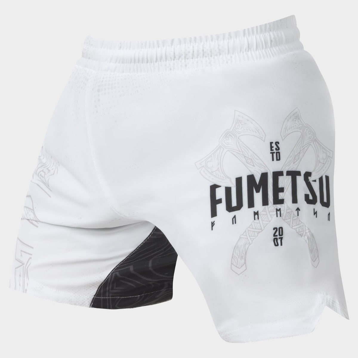 White/Black Fumetsu Berserker V-Lite Fight Shorts