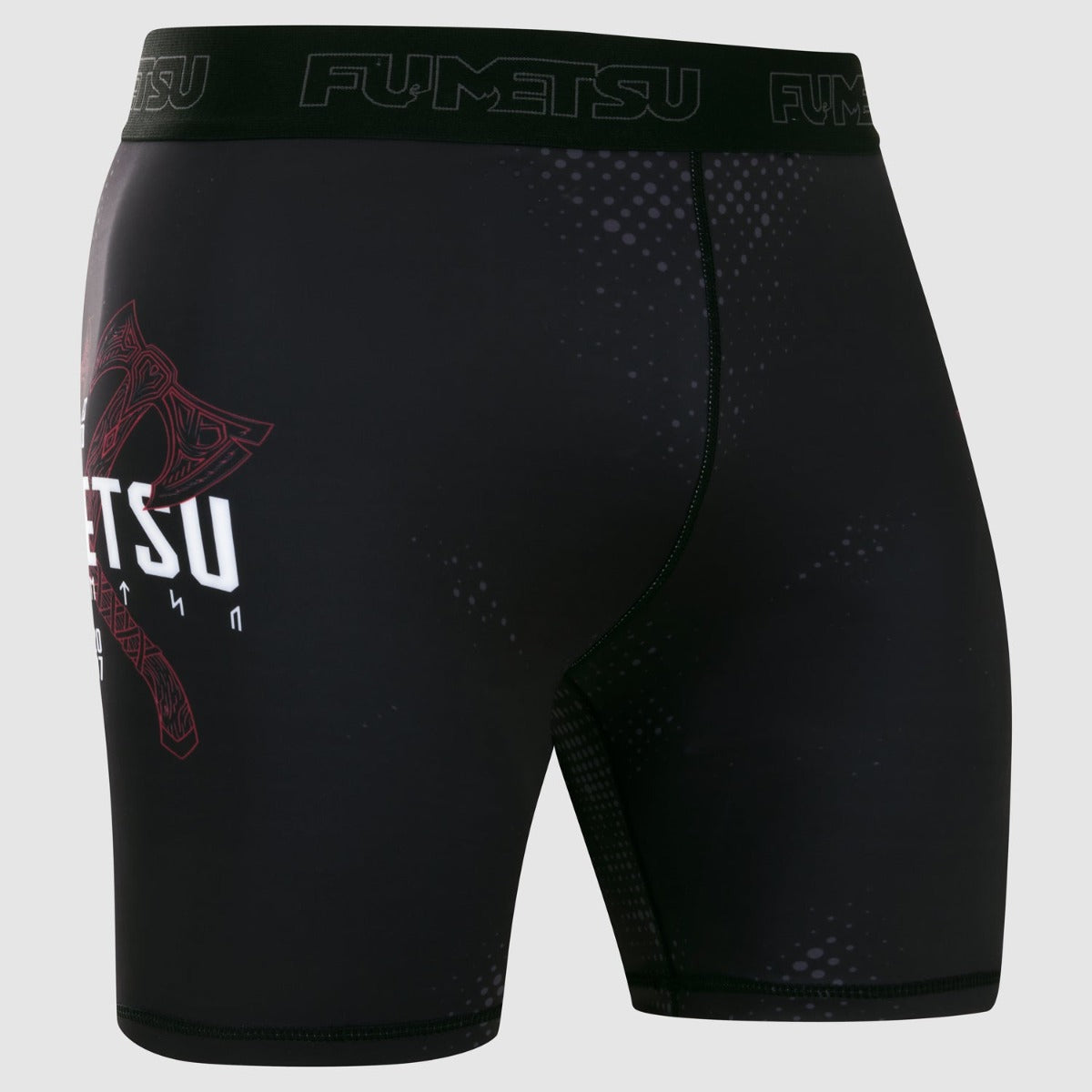 Black/Red Fumetsu Berserker Vale Tudo shorts