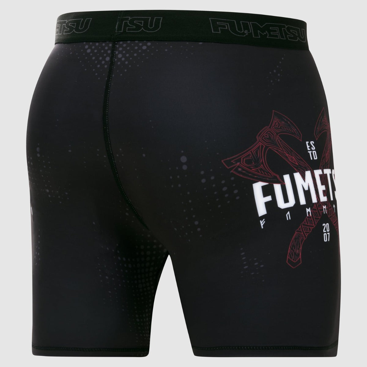 Black/Red Fumetsu Berserker Vale Tudo shorts