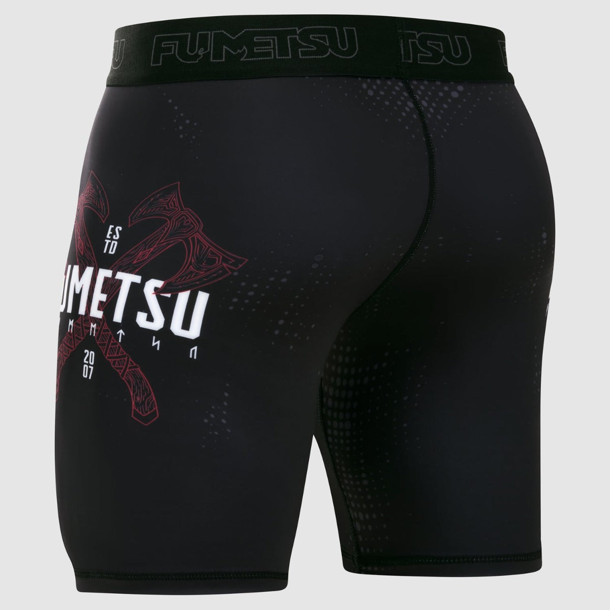 Black/Red Fumetsu Berserker Vale Tudo shorts