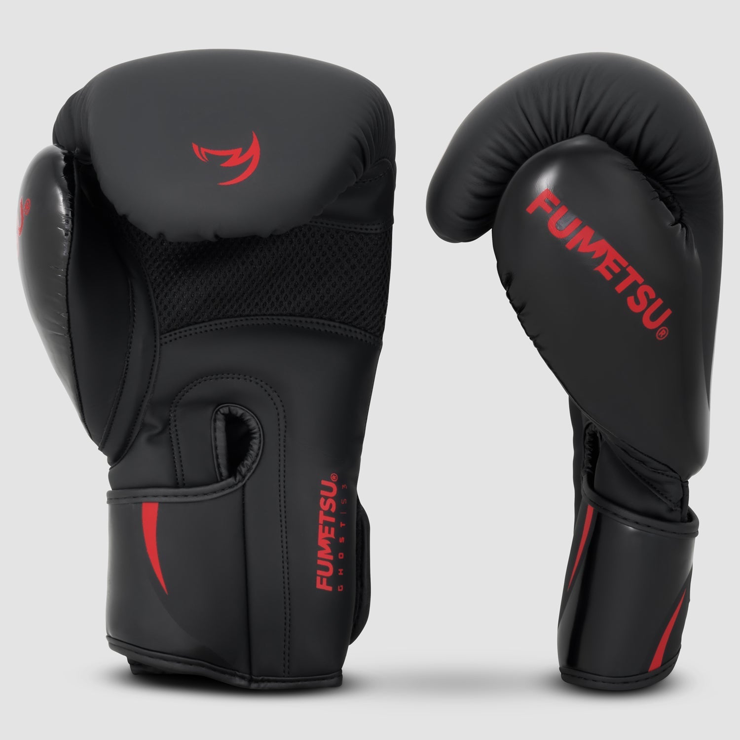 Black/Red Fumetsu Ghost S3 Kids Boxing Gloves from Bytomic