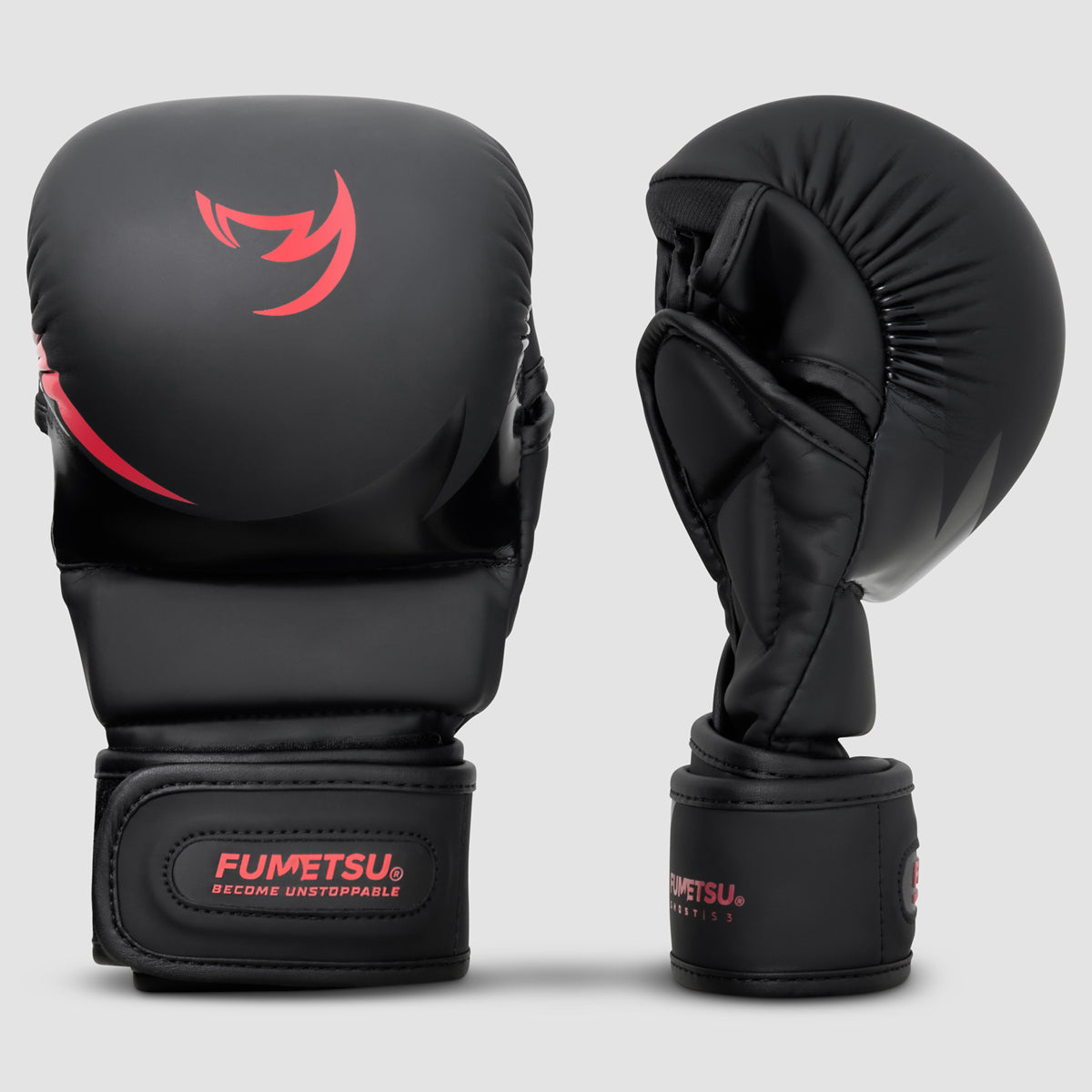 Black/Red Fumetsu Ghost S3 Kids MMA Sparring Gloves