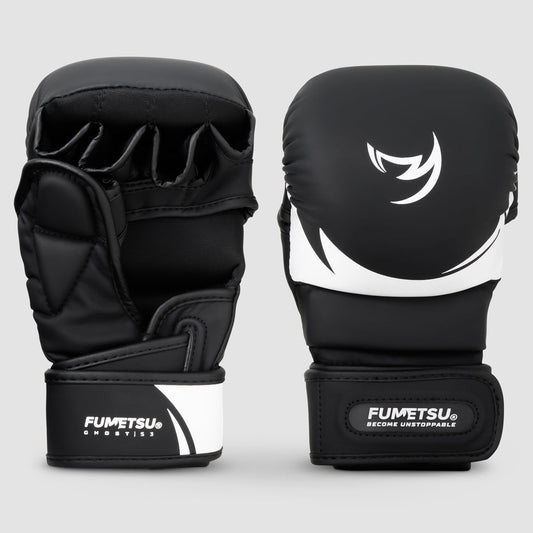 Black/White Fumetsu Ghost S3 Kids MMA Sparring Gloves
