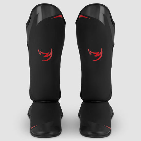 Black/Red Fumetsu Ghost S3 Thai Shin Guards