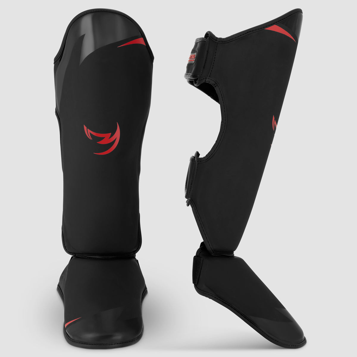 Black/Red Fumetsu Ghost S3 Thai Shin Guards