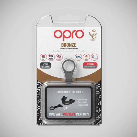 Opro Bronze Self-Fit Mouth Guard Black