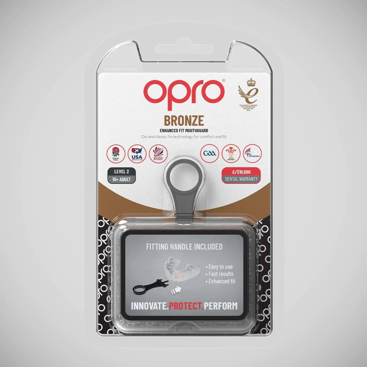 Opro Bronze Self-Fit Mouth Guard White