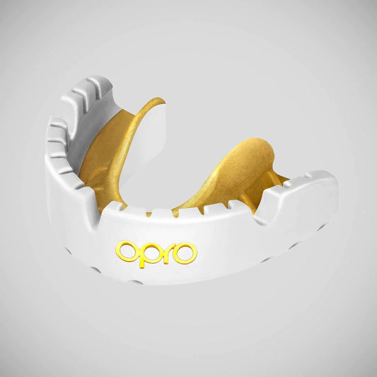 White/Gold Opro Gold Braces Self-Fit Mouth Guard