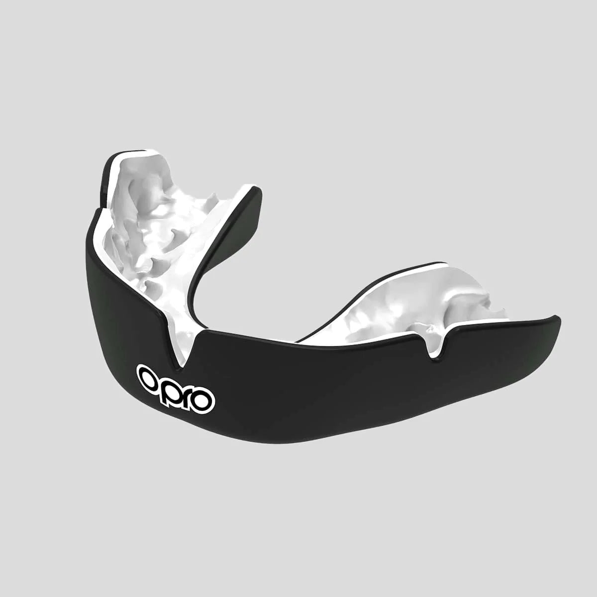 Opro Instant Custom-Fit Single Colour Mouth Guard Black/White