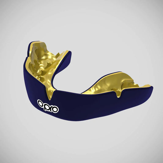 Dark Blue/Gold Opro Instant Custom-Fit Single Colour Mouth Guard