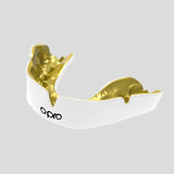 Opro Instant Custom-Fit Single Colour Mouth Guard White/Gold