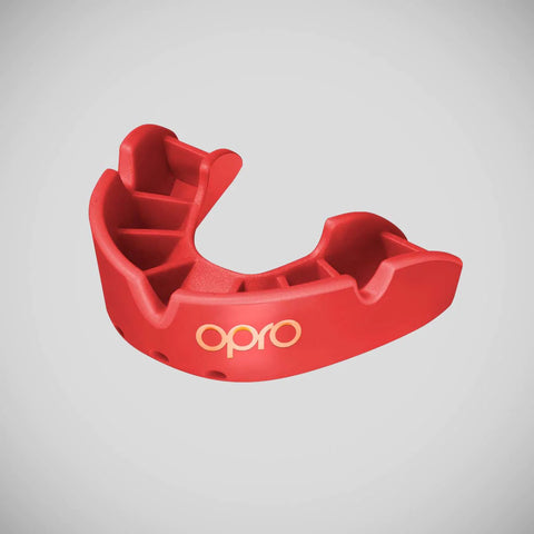 Red Opro Junior Bronze Self-Fit Mouth Guard