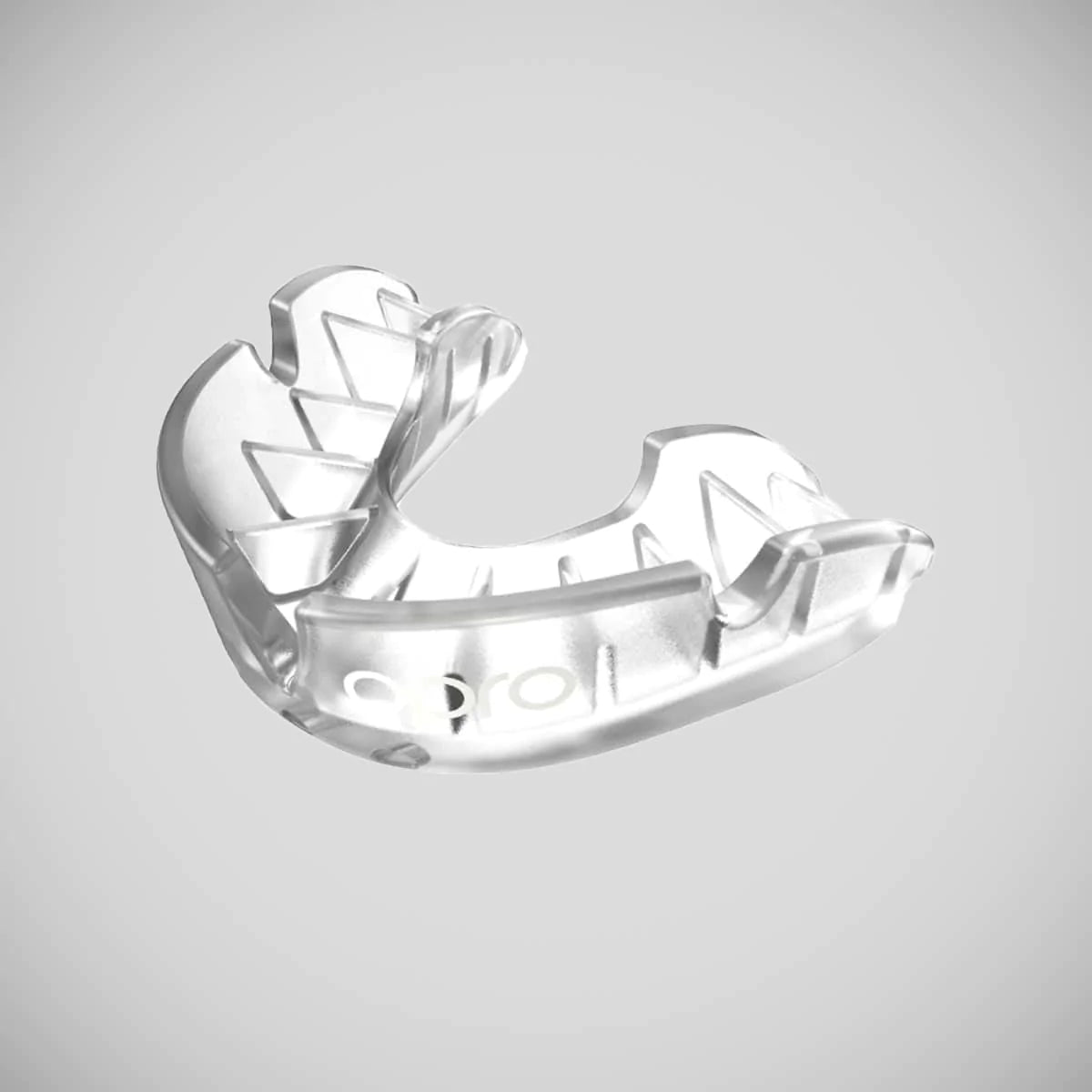 Opro Junior Silver Self-Fit Mouth Guard Clear