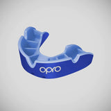 Opro Junior Silver Self-Fit Mouth Guard Dark Blue/Blue