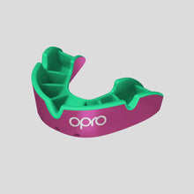 Pink/Green Opro Junior Silver Self-Fit Mouth Guard