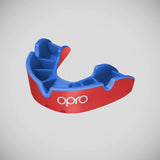 Opro Junior Silver Self-Fit Mouth Guard Red/Dark Blue