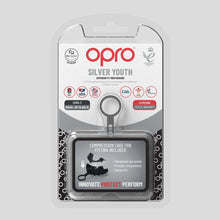 White/Black Opro Junior Silver Self-Fit Mouth Guard