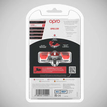 Black/White/Red Opro Platinum Fangz Self-Fit Mouth Guard