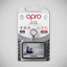 Red/Dark Blue Opro Silver Self-Fit Mouth Guard