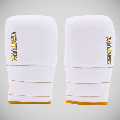 White/ Gold Century Partner Training Gloves and Mitts Combo