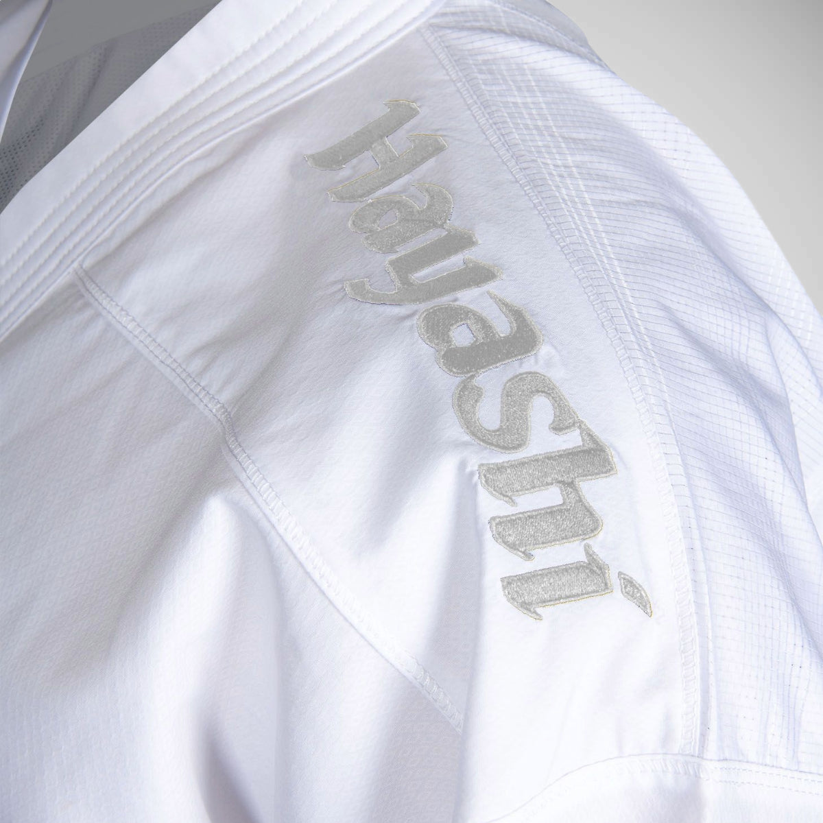 White Hayashi Premium WKF Approved Kumite Green Karate Gi