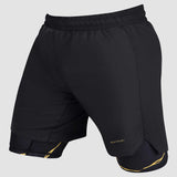 Fumetsu Kintsugi Dual Layer Fight Shorts - Black-Gold