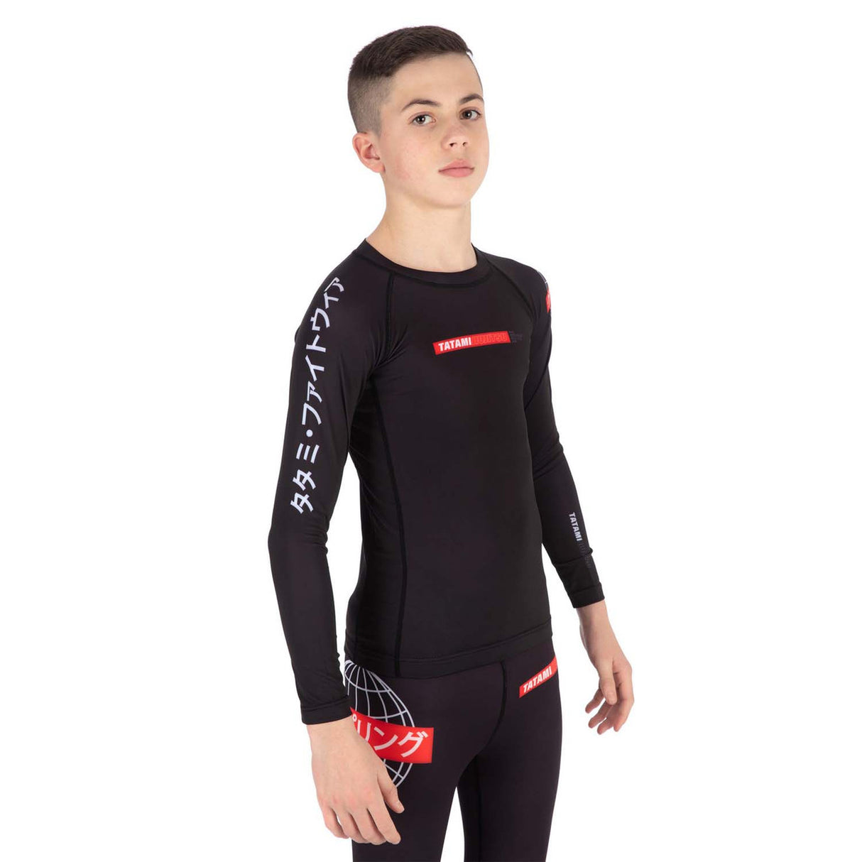 Tatami Kids Global Long Sleeve Rash Guard Black