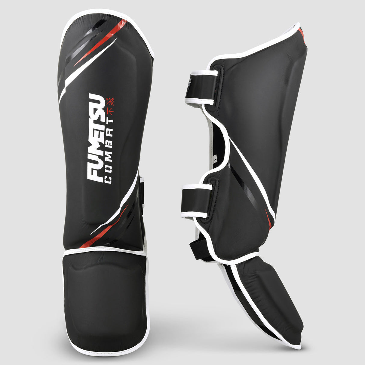 Fumetsu Shield Shin-Instep Guards  Black-White-Red