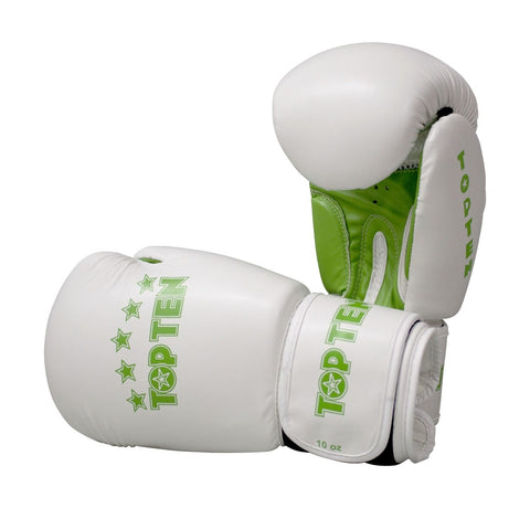Top Ten R2M 2016 Boxing Gloves 10oz White-Green