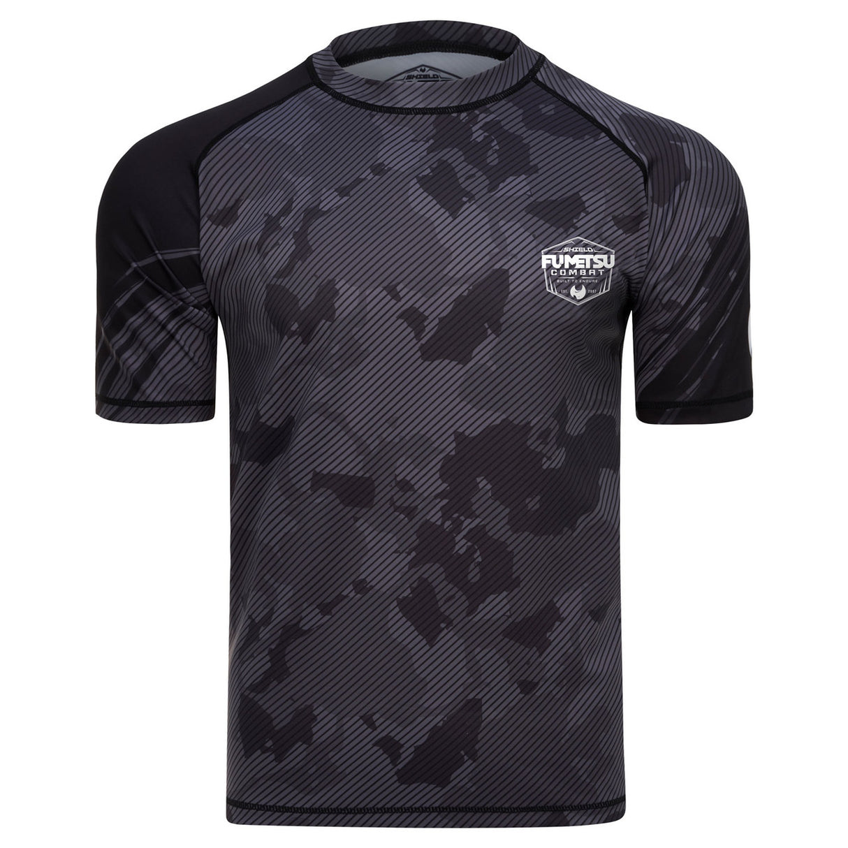 Fumetsu Shield Short Sleeve Rash Guard Black-Camo