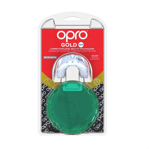 Opro Gold Gen 4 Mouth Guard White/Mint