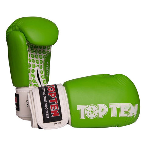 Top Ten Fight Boxing Gloves  - Green-White