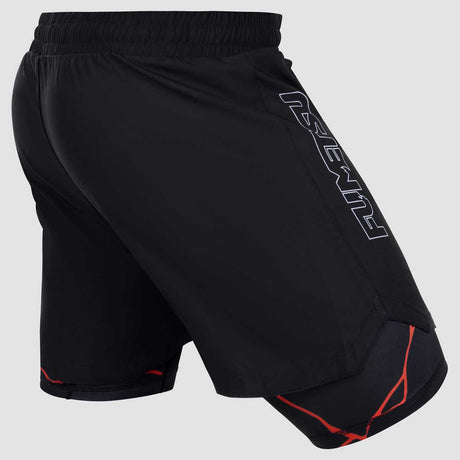 Fumetsu Kintsugi Dual Layer Fight Shorts - Black-Red