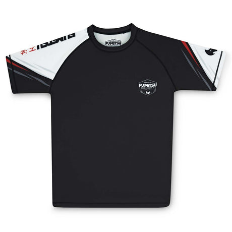 Fumetsu Shield Short Sleeve Rash Guard Black-White-Red