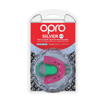 Opro Junior Silver Gen 4 Mouth Guard Pink/Green