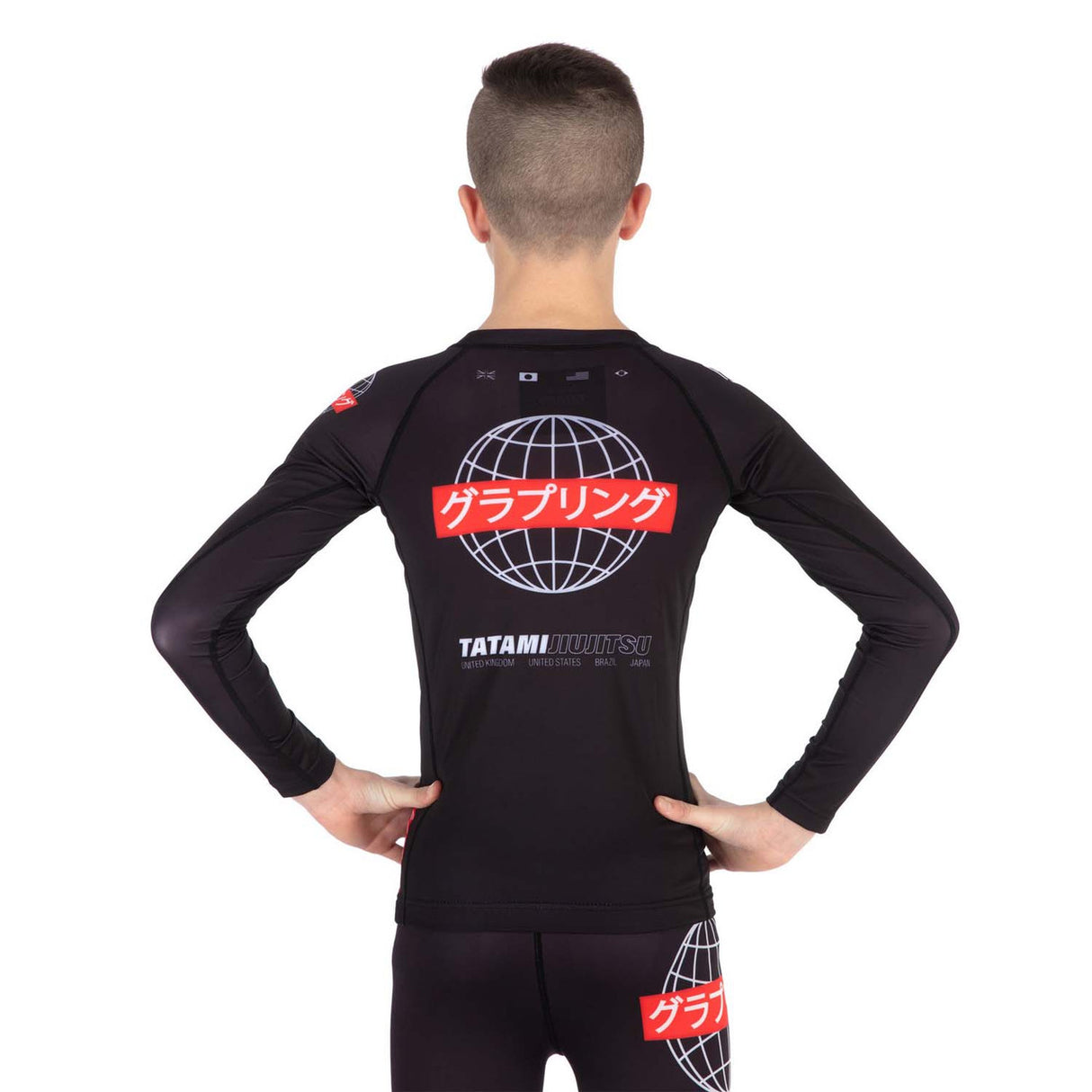 Tatami Kids Global Long Sleeve Rash Guard Black