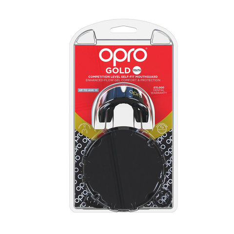 Opro Junior Gold Gen 4 Mouth Guard Black/Gold