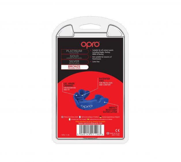 Opro Junior Bronze Gen 4 Mouth Guard Blue
