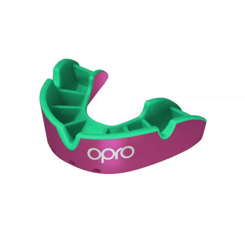 Opro Junior Silver Gen 4 Mouth Guard Pink-Green
